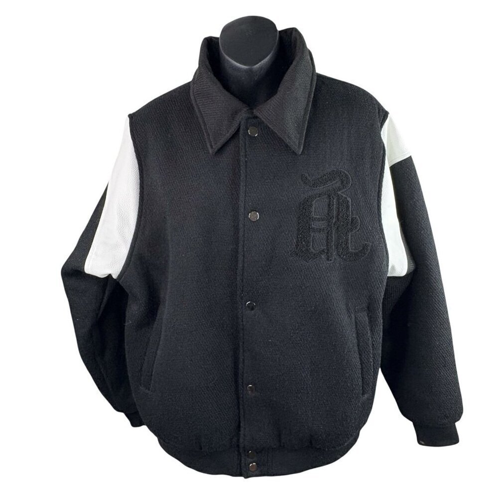ASK YURSELF Banned Varsity Jacket Black White Men’s M Unisex Women’s XL Academia - Picture 2 of 16